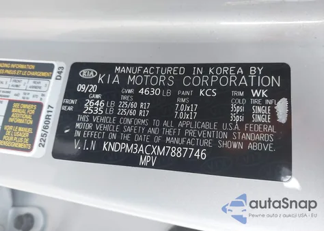 2021 Kia Sportage Lx from USA, damaged, VIN KNDPM3ACXM7887746